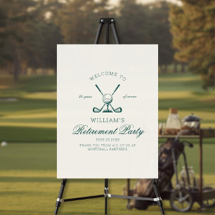 Classic Elegant Golf Retirement Party Welcome Foam Board