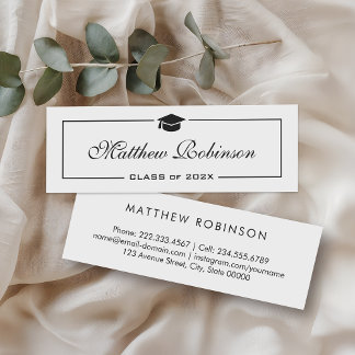 Classic Elegant Graduate Graduation Insert Card