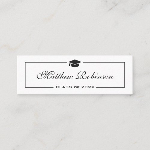 Classic Elegant Graduate Graduation Insert Card