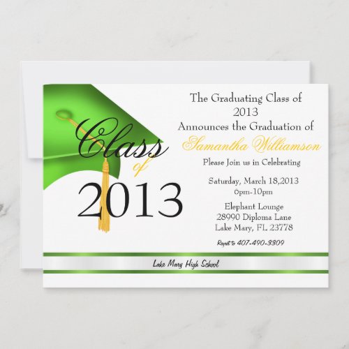 Classic Elegant Graduation AnnoucementInvitation Invitation