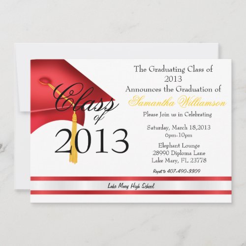 Classic Elegant Graduation AnnoucementInvitation Invitation