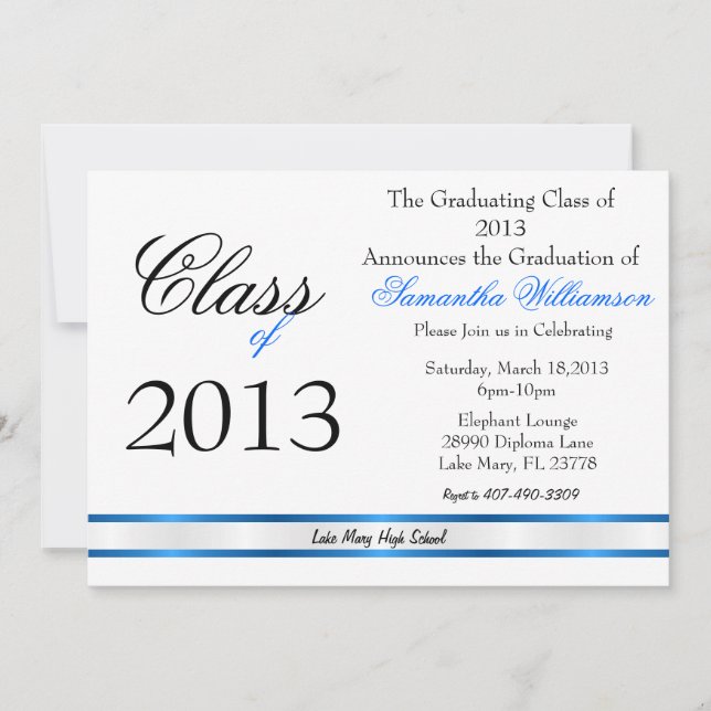 Classic Elegant Graduation Annoucement/Invitation Invitation (Front)