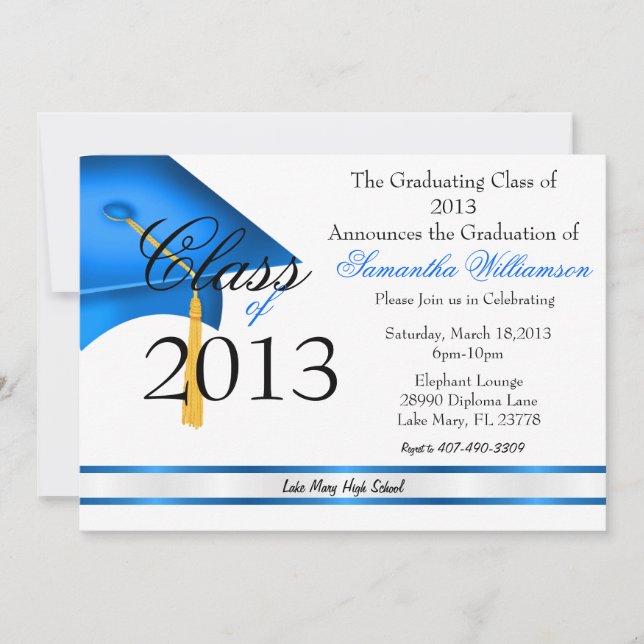 Classic Elegant Graduation Annoucement/Invitation Invitation (Front)