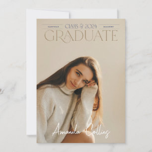 Classic & Elegant Headline Photo Grad Announcement