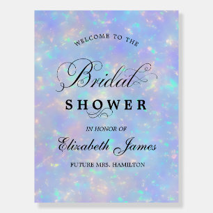 Classic Elegant Holographic Wedding Bridal Shower Foam Board