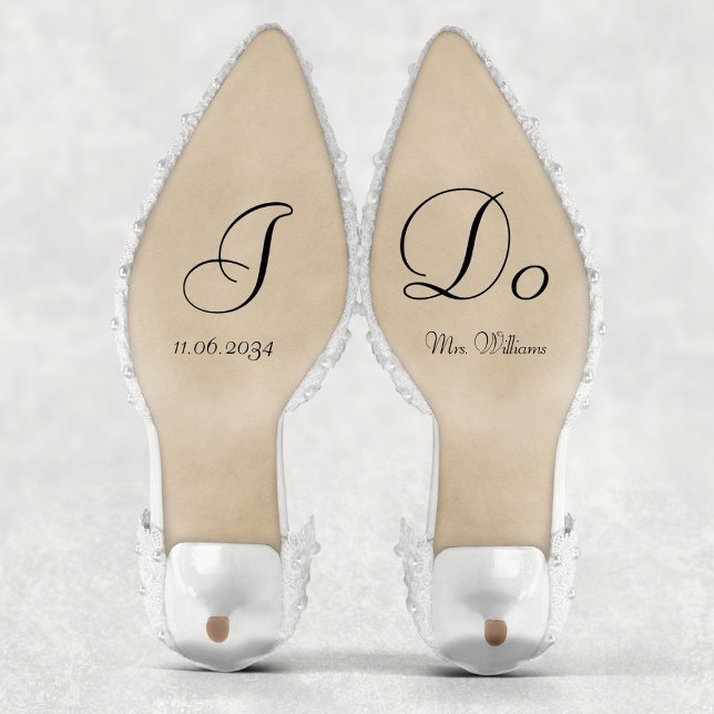 Classic Elegant I Do Bride Wedding Shoes Custom Sticker (Classic Elegant I Do Bride Wedding Shoes Custom Sticker
)