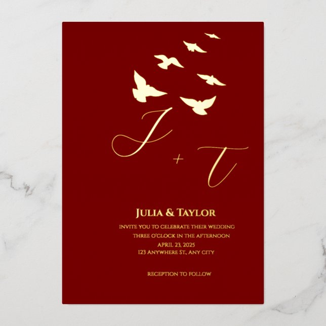 Classic   Elegant Invitation Foil Invitation (Front)