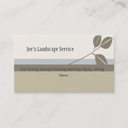 Classic Elegant  Landscaping Business Card Template