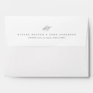 Classic Elegant Light Floral Return Address Envelope