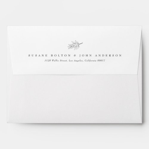 Classic Elegant Light Floral Return Address  Envelope