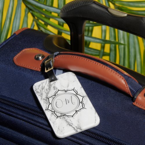 Classic Elegant Marble OM  Luggage Tag