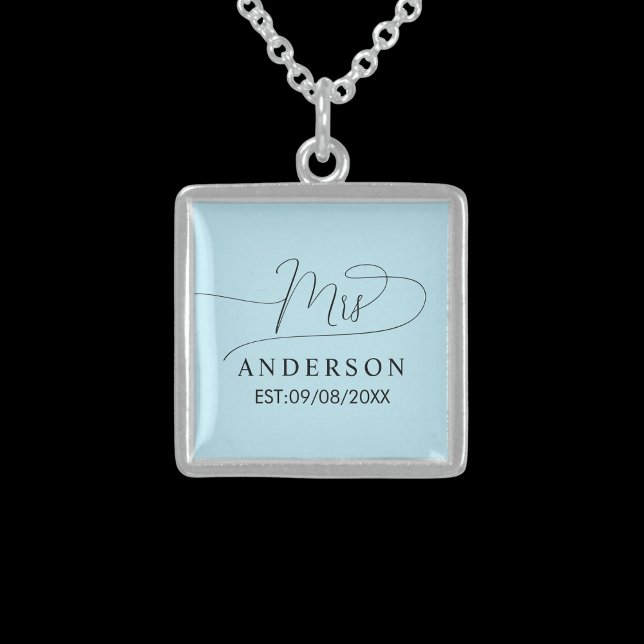 classic elegant minimalist  blue unique Necklace (Creator Uploaded)