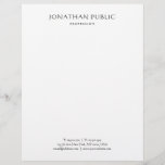 Classic Elegant Minimalist White Nostalgic Look Letterhead<br><div class="desc">Classic Elegant Minimalist White Nostalgic Look Professional Template Letterhead.</div>