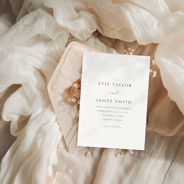 Classic Elegant Modern Bible Verse Photo Wedding Invitation (Creator Uploaded)