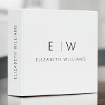 Classic Elegant Modern Minimalist Monogram Name<br><div class="desc">Elevate your organizational game with our Classic Elegant Modern Minimalist Monogram Name Binder. This meticulously designed binder seamlessly combines timeless sophistication with contemporary minimalism, making it an essential accessory for your professional or academic life. Crafted with precision and attention to detail, this binder not only keeps your documents organized but...</div>