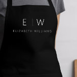 Classic Elegant Modern Minimalist Monogram Name Apron<br><div class="desc">Elevate your culinary experience with our Classic Elegant Modern Minimalist Monogram Name Cooking Apron. This kitchen essential seamlessly merges timeless elegance with contemporary minimalism. Crafted with precision, this apron is not just a practical accessory but also a statement of personal style. The customizable monogram and name option allows you to...</div>