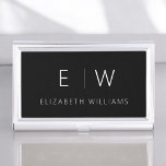 Classic Elegant Modern Minimalist Monogram Name Business Card Case<br><div class="desc">Elevate your professional image with our Classic Elegant Modern Minimalist Monogram Business Card Holder. This meticulously crafted accessory seamlessly merges timeless elegance with contemporary minimalism, making it an essential tool for any modern professional. Designed with precision and meticulous attention to detail, this business card holder is more than just a...</div>