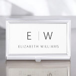 Classic Elegant Modern Minimalist Monogram Name Business Card Case<br><div class="desc">Elevate your professional image with our Classic Elegant Modern Minimalist Monogram Business Card Holder. This meticulously crafted accessory seamlessly merges timeless elegance with contemporary minimalism, making it an essential tool for any modern professional. Designed with precision and meticulous attention to detail, this business card holder is more than just a...</div>
