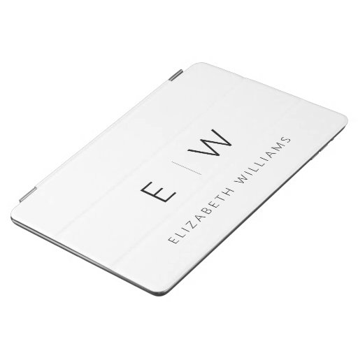 Classic Elegant Modern Minimalist Monogram Name iPad Air Cover