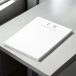 Classic Elegant Modern Minimalist Monogram Name  Notepad<br><div class="desc">Elevate your note-taking experience with our Classic Elegant Modern Minimalist Monogram Notepad. This meticulously designed notepad seamlessly blends timeless sophistication with contemporary minimalism, making it an essential tool for work, school, or personal use. Crafted with precision and attention to detail, this notepad is more than just a practical item; it's...</div>