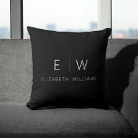 Classic Elegant Modern Minimalist Monogram Name Throw Pillow<br><div class="desc">Elevate your home decor with our Classic Elegant Modern Minimalist Monogram Throw Pillows. These exquisite cushions seamlessly blend timeless sophistication with contemporary minimalism, adding a touch of refinement to your living space. Crafted with precision and meticulous attention to detail, these throw pillows are more than just decorative; they are personalized...</div>