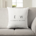 Classic Elegant Modern Minimalist Monogram Name Throw Pillow<br><div class="desc">Elevate your home decor with our Classic Elegant Modern Minimalist Monogram Throw Pillows. These exquisite cushions seamlessly blend timeless sophistication with contemporary minimalism, adding a touch of refinement to your living space. Crafted with precision and meticulous attention to detail, these throw pillows are more than just decorative; they are personalized...</div>