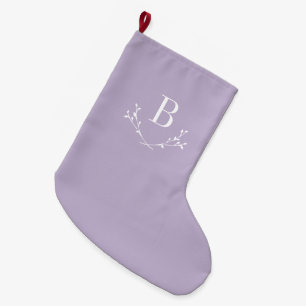 Classic Elegant Monogram Large Christmas Stocking
