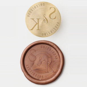 Classic Elegant Monogram Wedding Wax Seal Stamp