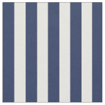 Classic Elegant Navy Blue Cream White Stripes Fabric
