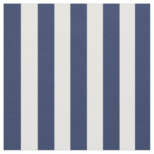 Classic Elegant Navy Blue Cream White Stripes Fabric