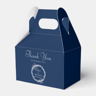 Classic Elegant Navy Blue wedding  Favor Boxes