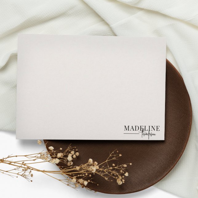 Classic Elegant Neutral Beige Stylish Note Card (Creator Uploaded)