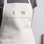 Classic Elegant Neutral Minimalist Monogram Name Apron<br><div class="desc">Elevate your culinary experience with our Classic Elegant Modern Minimalist Monogram Name Cooking Apron. This kitchen essential seamlessly merges timeless elegance with contemporary minimalism. Crafted with precision, this apron is not just a practical accessory but also a statement of personal style. The customizable monogram and name option allows you to...</div>