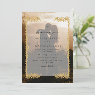 Classic & Elegant Overlay Photo Wedding Invitation