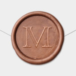 Classic Elegant Personalized Monogram Initial Wax Seal Sticker<br><div class="desc">Classic and elegant custom wax seal design includes a single decorative serif monogram initial design. Personalize with your first or last name initial.</div>
