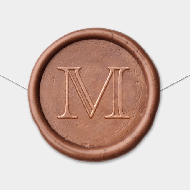 Classic Elegant Personalized Monogram Initial Wax Seal Sticker (Creator Uploaded)