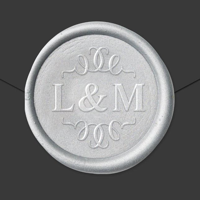Classic Elegant Personalized Wedding Monogram Wax Seal Sticker (Creator Uploaded)