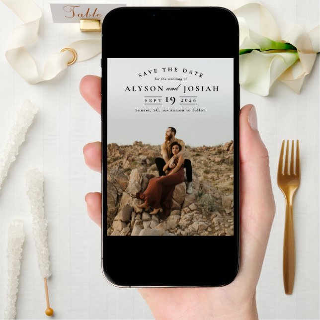 Classic Elegant Photo Wedding Save The Date (Front Digital)
