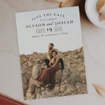 Classic Elegant Photo Wedding Save The Date<br><div class="desc">This Classic Elegant Wedding Photo Save the Date card is simple and versatile. It features chic curved text and script details,  a full bleed vertical photo and formal editable text. Click the edit button to customize this design.</div>