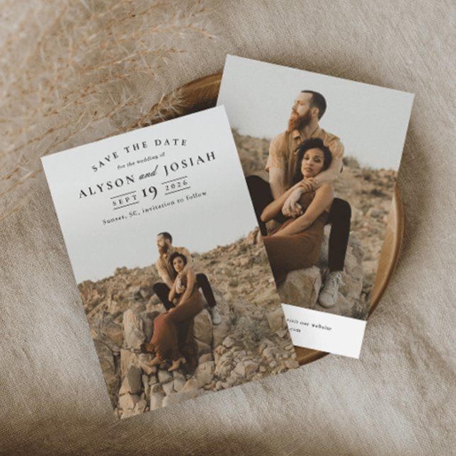 Classic Elegant Photo Wedding Save The Date (Creator Uploaded)