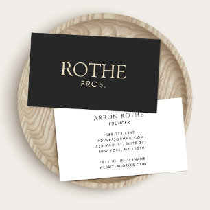 Classic Elegant Professional Black Business Card