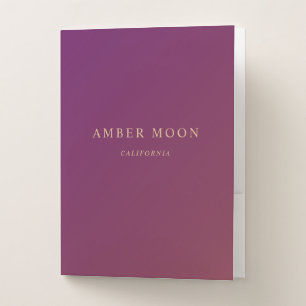 Classic Elegant Professional Burgundy Wine Color Pocket Folder