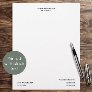 Classic & Elegant Professional Business Black Letterhead