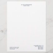 Classic & Elegant Professional Business Blue Letterhead (Front)