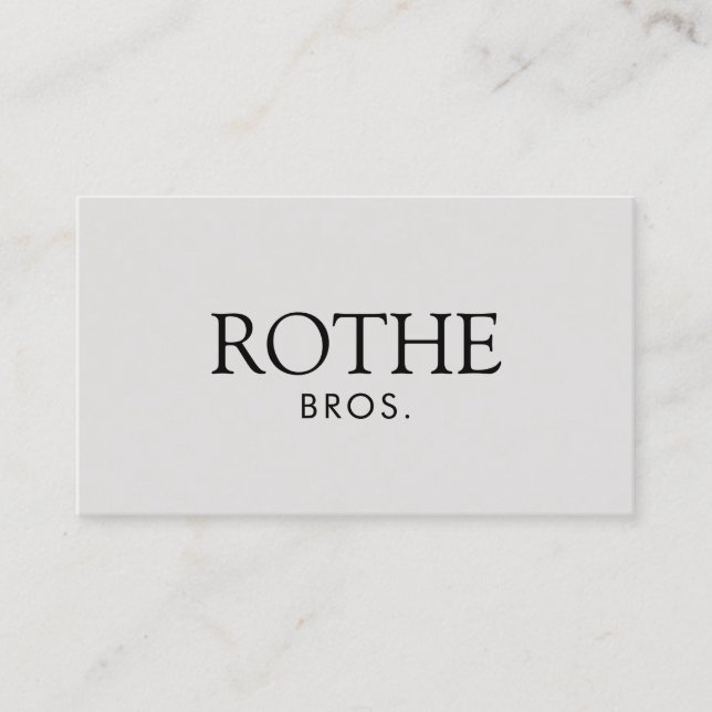 Classic Elegant Professional Taupe Gray Business Card (Front)