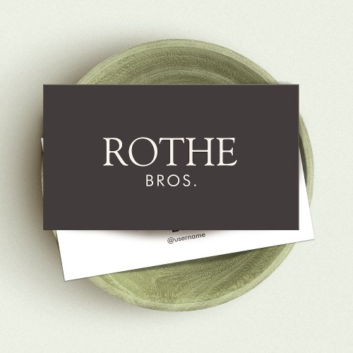 Classic Elegant Professional Taupe Gray Business Card