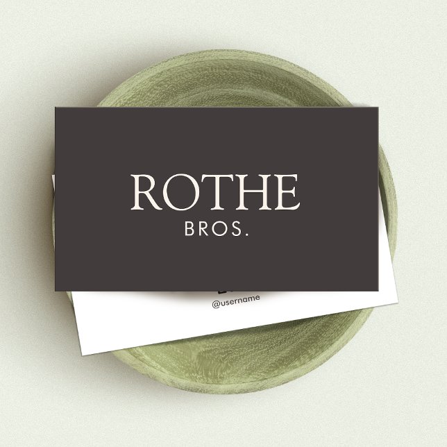 Classic Elegant Professional Taupe Gray Business Card (Creator Uploaded)