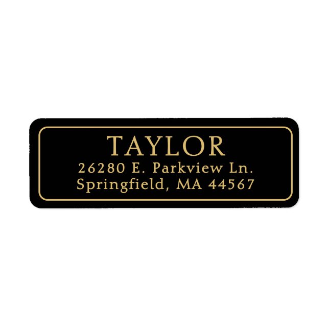 Classic Elegant Return Address Label (Front)