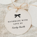 Classic Elegant Ribbon Bow Handmade with Love by Rubber Stamp<br><div class="desc">Handmade with Love stamp for crafts,  DIYs,  and products featuring classic elegant design with a bow.</div>