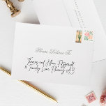 Classic Elegant Sage Green Return Address Wedding Envelope<br><div class="desc">Classic Elegant Sage Green Return Address Wedding Envelope.
*The color of the text and paper is customizable,  and there are a few different color filters available for the florals if required.</div>